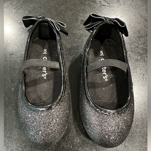 Toddler Black Sparkly Dress Shoes - Picture 1 of 4